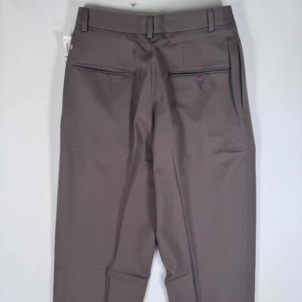 Vtg Ralph Lauren NWT Wool Pleated Trousers Women's 8 Tall Minimalist Office Read - Picture 14 of 15